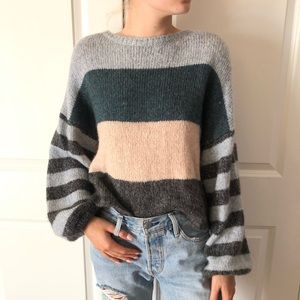 Wool striped sweater